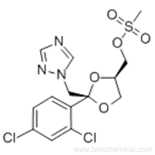 1,3-Dioxolane-4-methanol,2-(2,4-dichlorophenyl)-2-(1H-1,2,4-triazol-1-ylmethyl)-, 4-methanesulfonate,( 57366212, 57188101,2R,4R)-rel- CAS 67914-86-7 